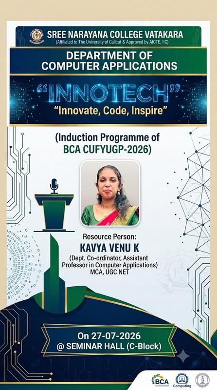  INNOTECH : Induction Programme of BCA CUFYUGP-2026